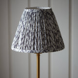 Brushed Aged Brass Plate & Pearl Grey Fabric