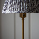 Brushed Aged Brass Plate & Pearl Grey Fabric