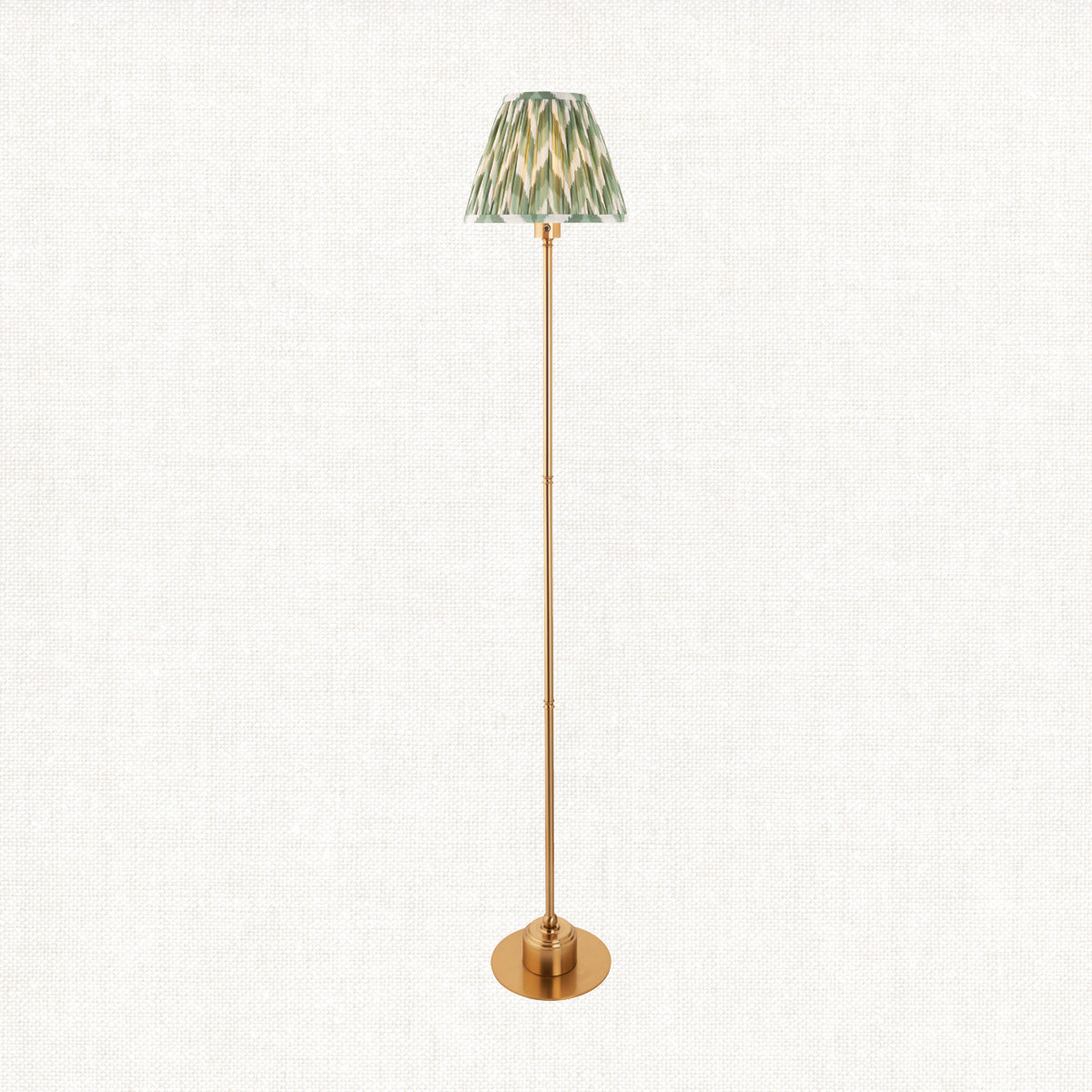 Brushed Aged Brass Plate & Cotswold Green Fabric