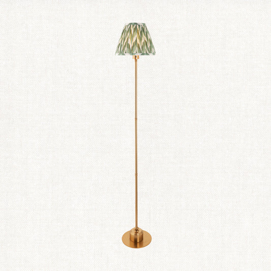 Brushed Aged Brass Plate & Cotswold Green Fabric
