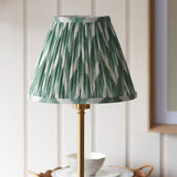 Brushed Aged Brass Plate & Cotswold Green Fabric