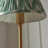 Brushed Aged Brass Plate & Cotswold Green Fabric