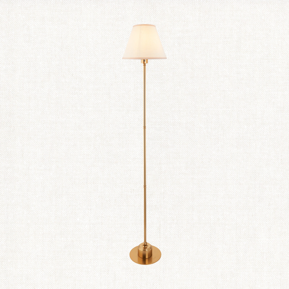 Brushed Aged Brass Plate & Vintage White Fabric