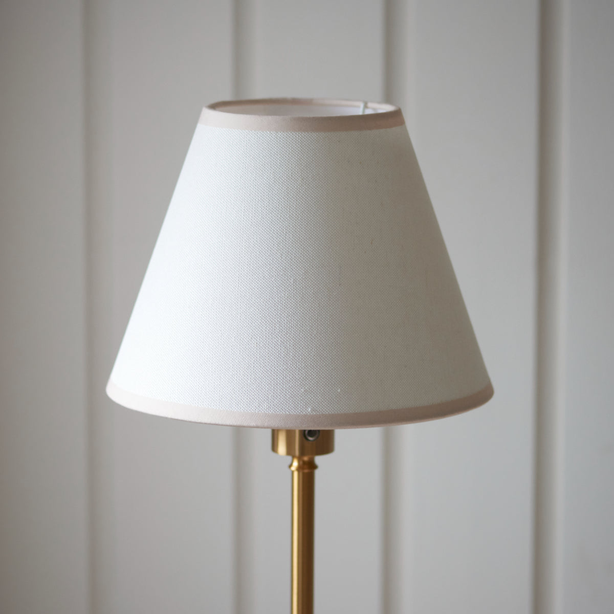 Brushed Aged Brass Plate & Vintage White Fabric