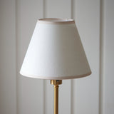 Brushed Aged Brass Plate & Vintage White Fabric