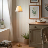 Brushed Aged Brass Plate & Vintage White Fabric