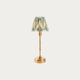 Brushed Aged Brass Plate & Cotswold Green Fabric