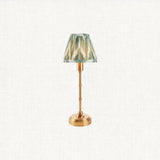Brushed Aged Brass Plate & Cotswold Green Fabric