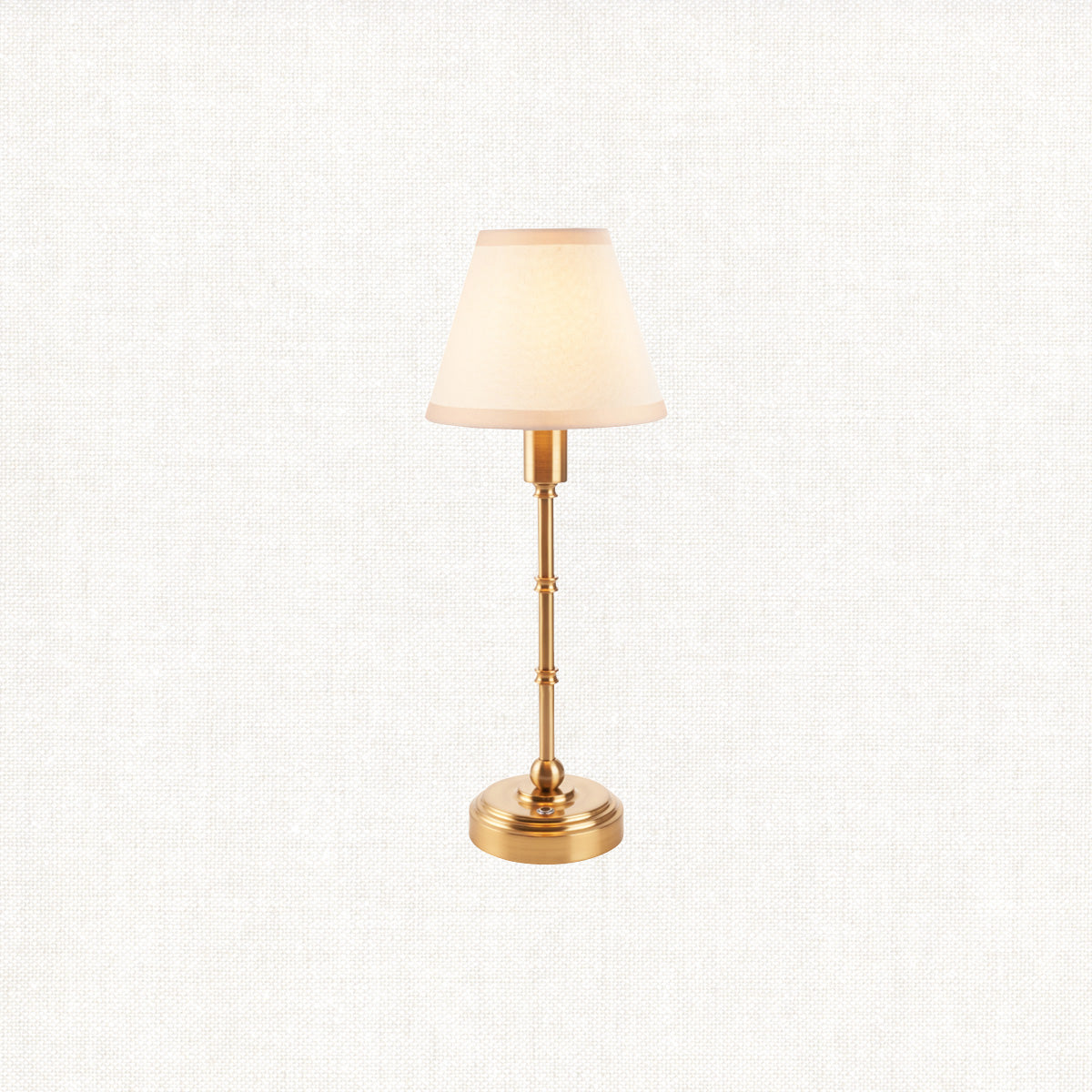 Brushed Aged Brass Plate & Vintage White Fabric