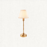 Brushed Aged Brass Plate & Vintage White Fabric