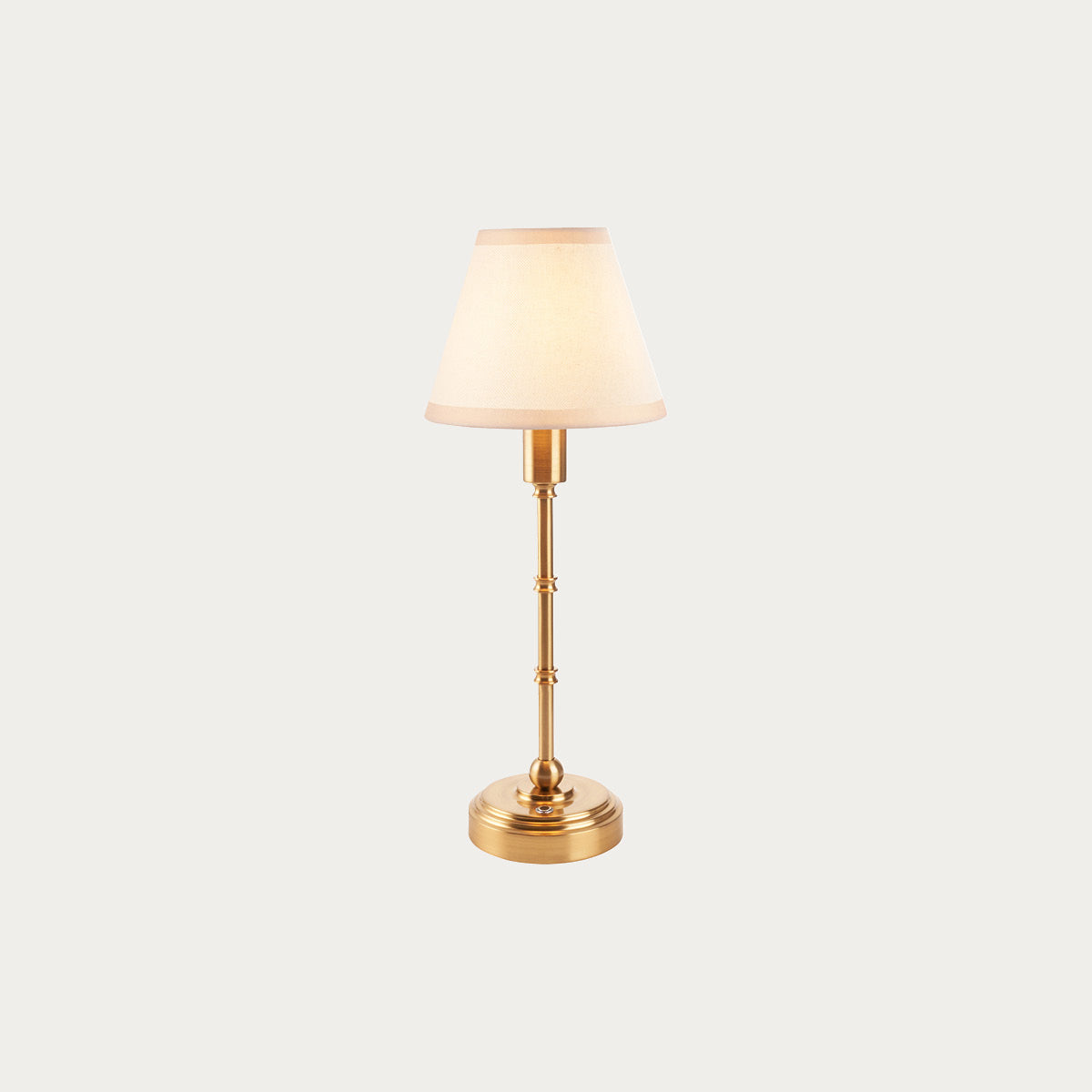 Brushed Aged Brass Plate & Vintage White Fabric