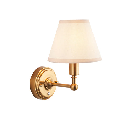 Brushed Aged Brass Plate & Vintage White Fabric