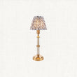 Brushed Aged Brass Plate & Pearl Grey Fabric
