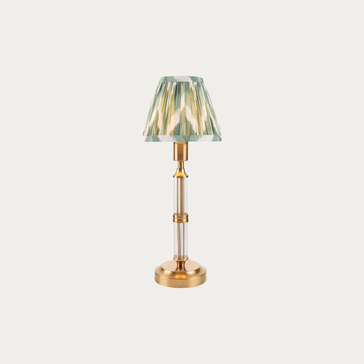 Brushed Aged Brass Plate & Cotswold Green Fabric