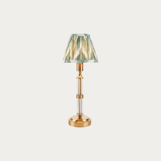 Brushed Aged Brass Plate & Cotswold Green Fabric