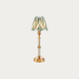 Brushed Aged Brass Plate & Cotswold Green Fabric