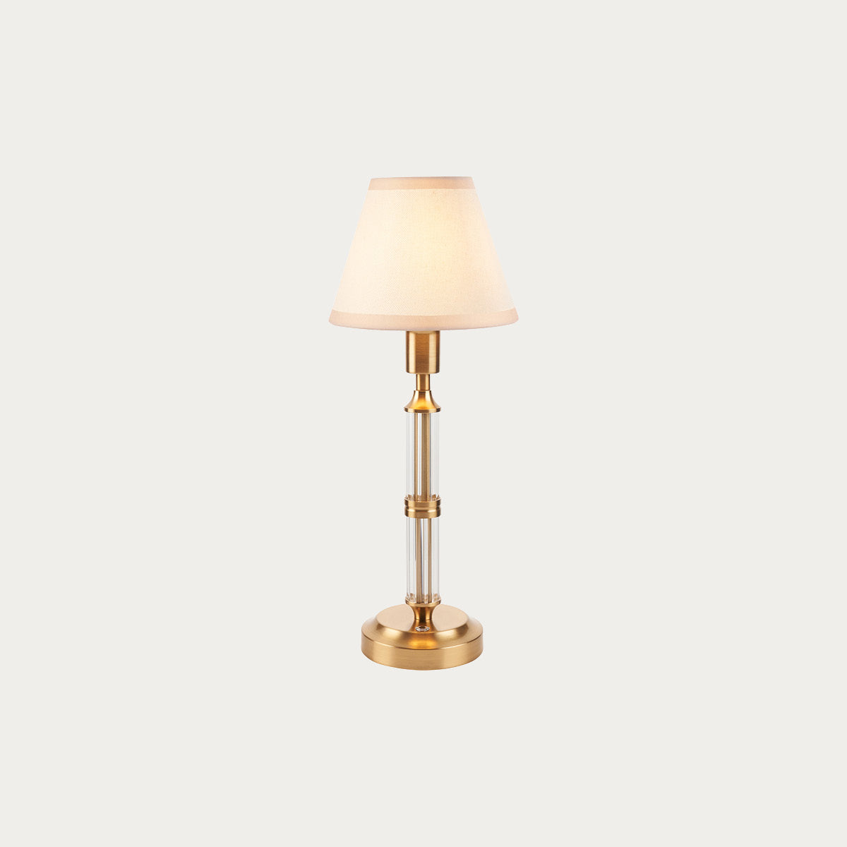 Brushed Aged Brass Plate & Vintage White Fabric