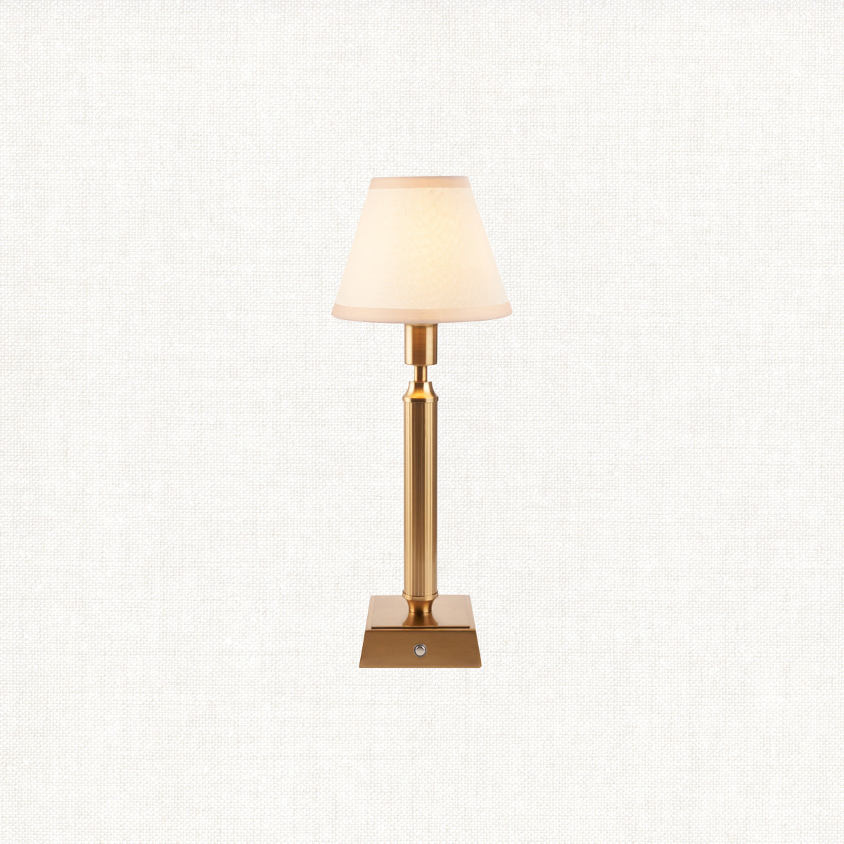 Brushed Aged Brass Plate & Vintage White Fabric