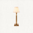 Brushed Aged Brass Plate & Vintage White Fabric