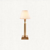 Brushed Aged Brass Plate & Vintage White Fabric