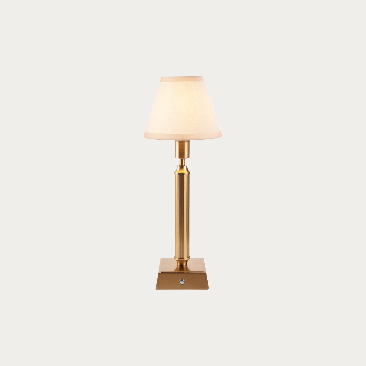 Brushed Aged Brass Plate & Vintage White Fabric