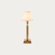 Brushed Aged Brass Plate & Vintage White Fabric
