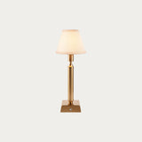 Brushed Aged Brass Plate & Vintage White Fabric
