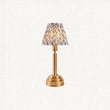 Brushed Aged Brass Plate & Pearl Grey Fabric