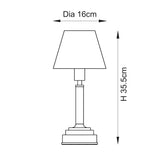 Brushed Aged Brass Plate & Pearl Grey Fabric