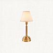 Brushed Aged Brass Plate & Vintage White Fabric