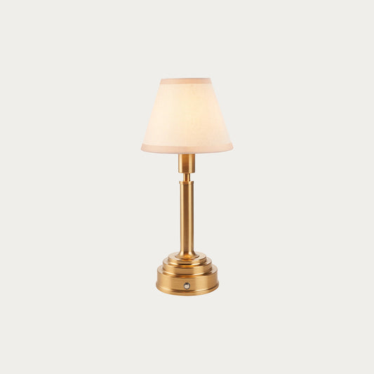 Brushed Aged Brass Plate & Vintage White Fabric