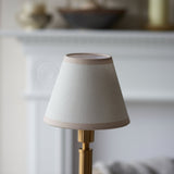 Brushed Aged Brass Plate & Vintage White Fabric