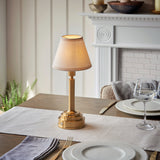 Brushed Aged Brass Plate & Vintage White Fabric