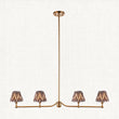Brushed Aged Brass Plate & Pearl Grey Fabric
