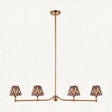 Brushed Aged Brass Plate & Pearl Grey Fabric