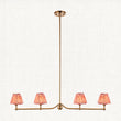 Brushed Aged Brass Plate & Coral Pink Fabric