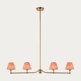 Brushed Aged Brass Plate & Coral Pink Fabric