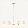 Brushed Aged Brass Plate & Vintage White Fabric