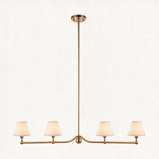 Brushed Aged Brass Plate & Vintage White Fabric