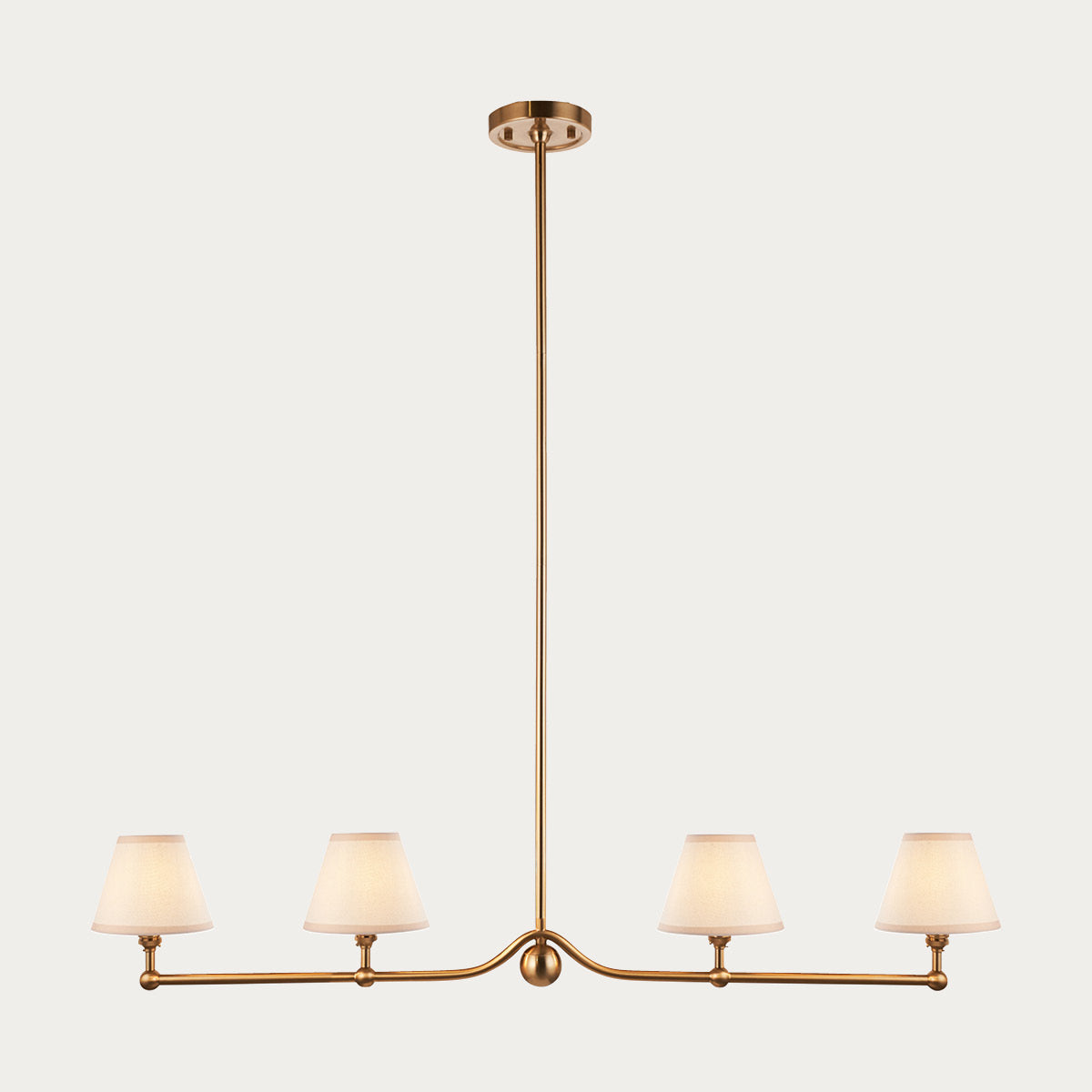 Brushed Aged Brass Plate & Vintage White Fabric