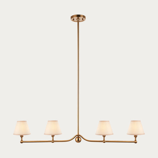 Brushed Aged Brass Plate & Vintage White Fabric