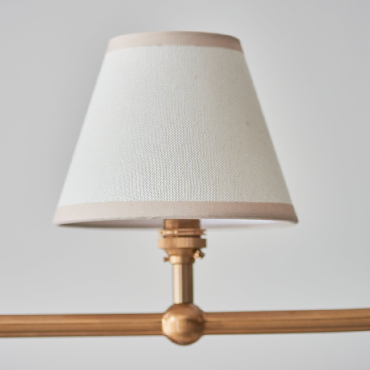 Brushed Aged Brass Plate & Vintage White Fabric