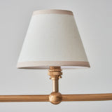 Brushed Aged Brass Plate & Vintage White Fabric