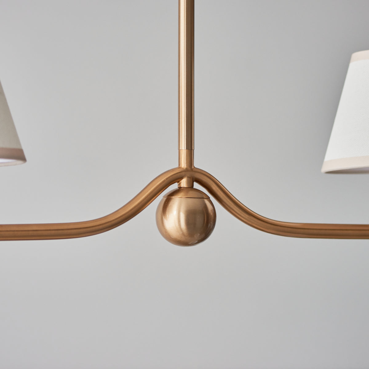 Brushed Aged Brass Plate & Vintage White Fabric