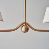 Brushed Aged Brass Plate & Vintage White Fabric