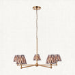 Brushed Aged Brass Plate & Pearl Grey Fabric