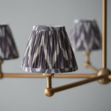 Brushed Aged Brass Plate & Pearl Grey Fabric