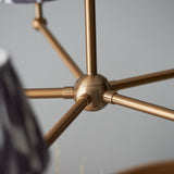 Brushed Aged Brass Plate & Pearl Grey Fabric