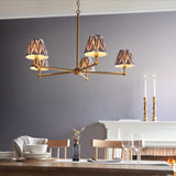 Brushed Aged Brass Plate & Pearl Grey Fabric