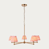 Brushed Aged Brass Plate & Coral Pink Fabric